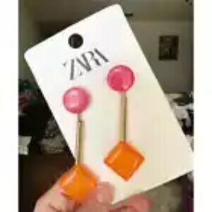 Zara solid color resin earrings 4548/054